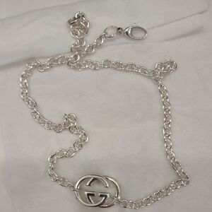 Gucci Silver Logo Necklace